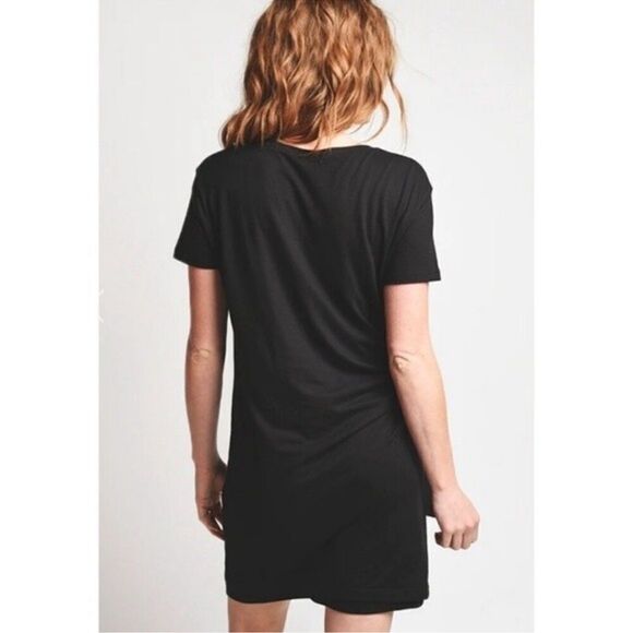 Vince Black Side Tie Lined Cotton Dress Size Small - Picture 3 of 9